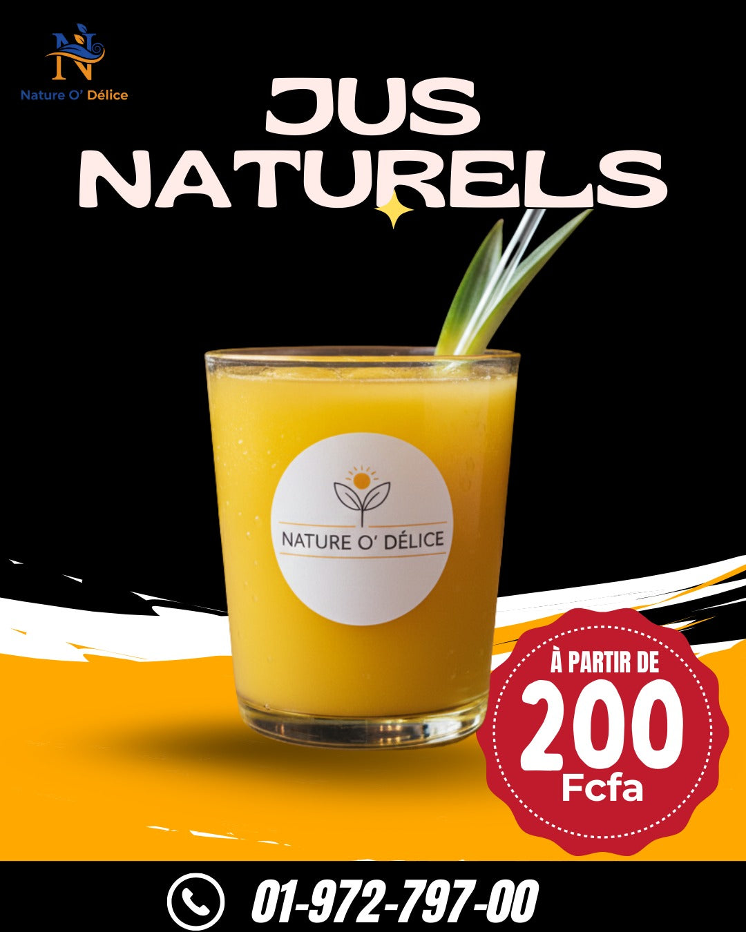 Jus naturel d'ananas (200 Fcfa)